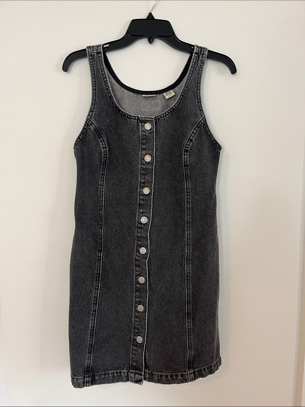 Levi's Charcoal Black Tank Denim Button-Down Dress size XS
